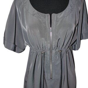 H&M Zip Dress Gray Size 6 EUC